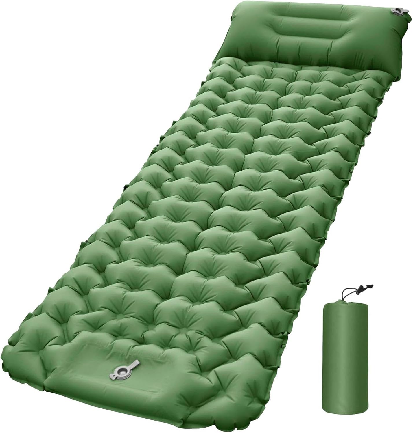 Inflatable Camping Mat | Compact Blow Up Mattress with Pillow | Lightweight Backpacking Sleep Mat - for Outdoor Travel Backpacking Hiking Tent Car Truck SUV Women Men