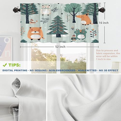 Vista 11 de Shrahala Ethnic Geometric Tribal Kitchen Valances Half Window Curtain, Native American Navajo Tribal Design Print Kitchen Valance for Window Ink