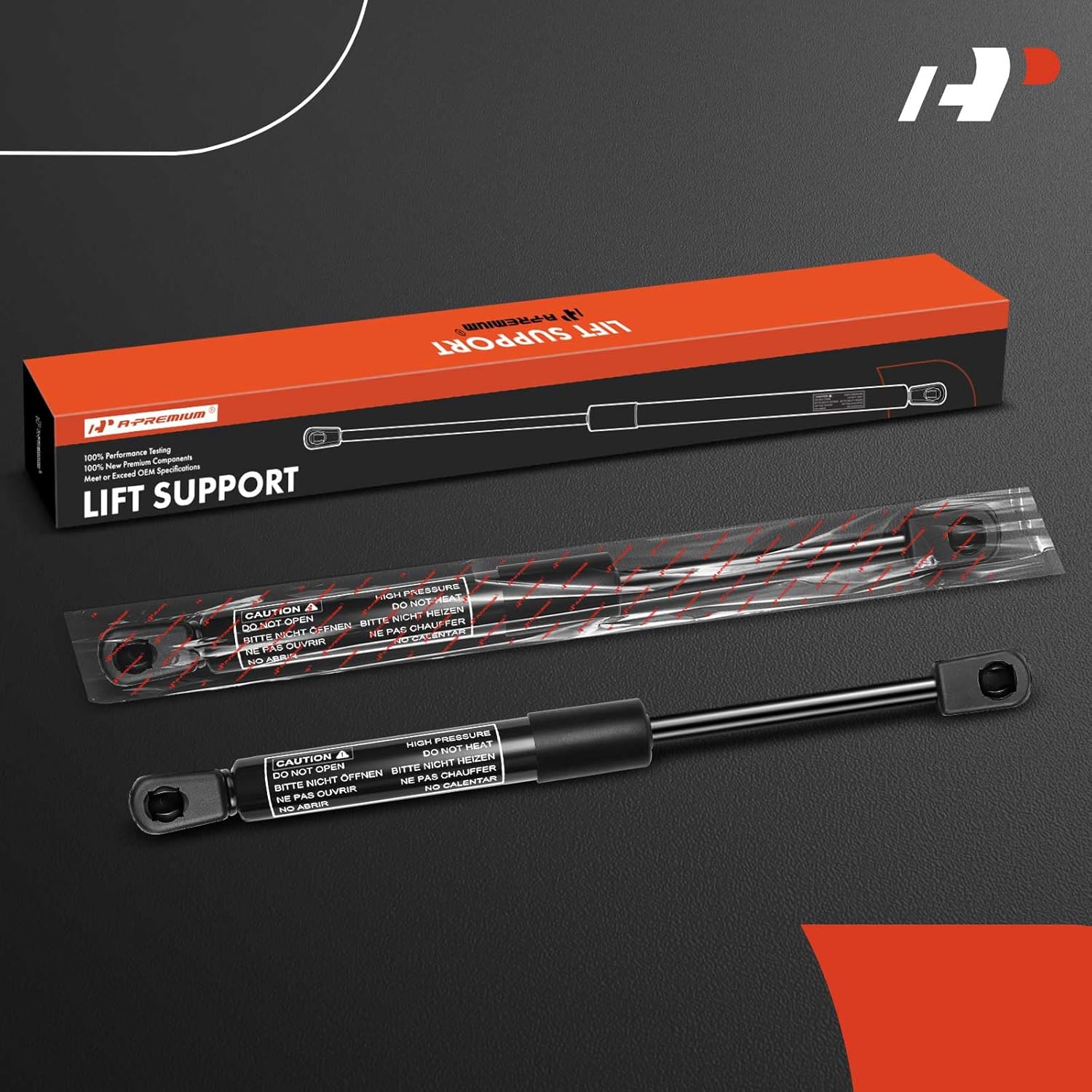A-Premium 10 inch Gas Struts 25 Lb/110 N Lift Supports 10.14" Spring Compatible with Camper Shell Shocks RV Storage Bed Tonneau Cover Storage Toolbox Cabinets Floor Hatch Window Basement Door 2-PC Set