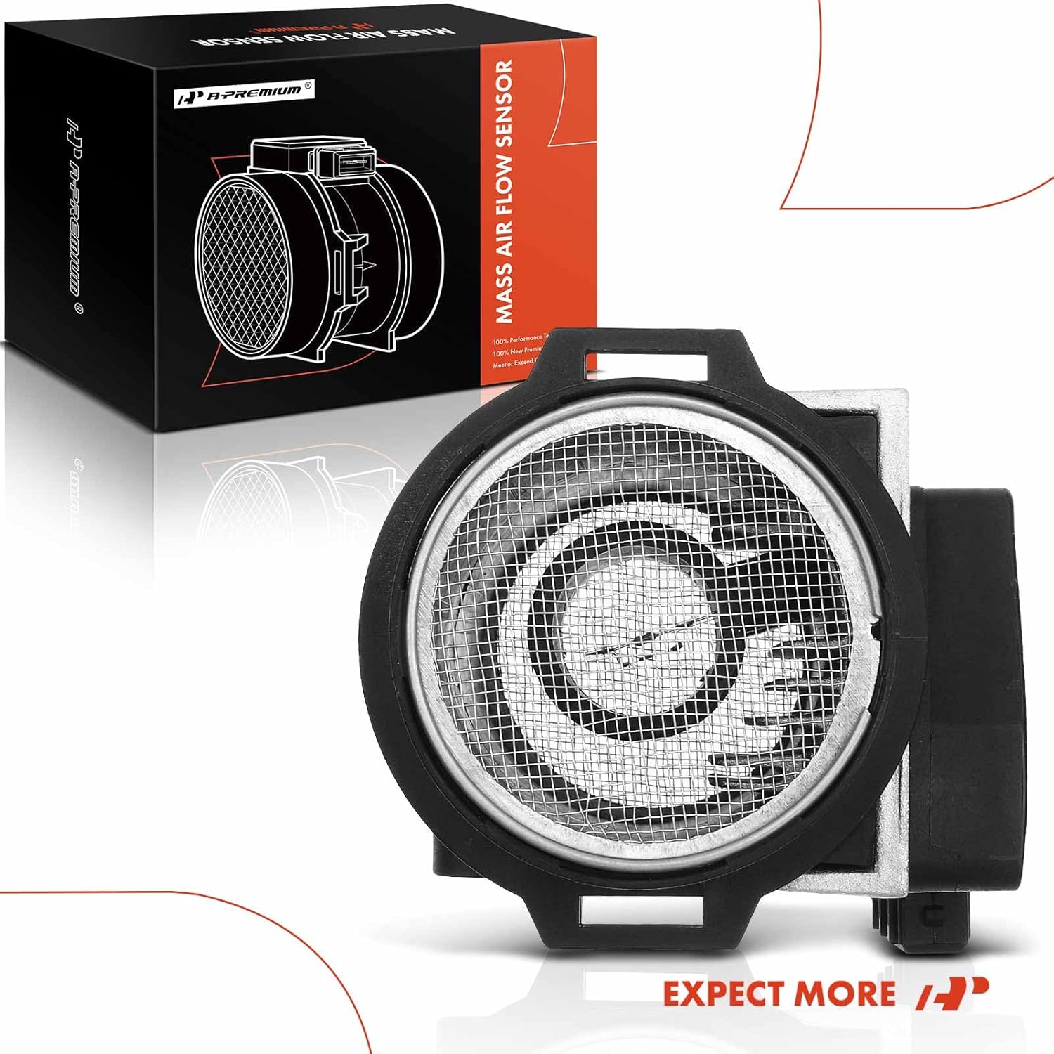 A-Premium Mass Air Flow Sensor Compatible with Saab 900 1988-1994, 9000 1989-1990, L4 2.0L Only, Replace for# 0280212013, 0986280109