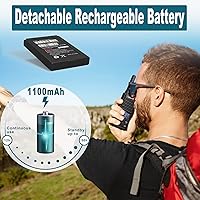 Vista 3 de SAMCOM Walkie Talkies GMRS de largo alcance con micrófono de altavoz USB-C, paquete de 4, radios bidireccionales de mano GMRS de largo alcance