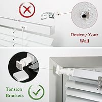 Vista 2 de LazBlinds Mini Persianas de Aluminio de 1", Sin Herramientas-Sin Taladro, Persianas Sin Cordón para Ventanas Interiores, Persianas Horizontales