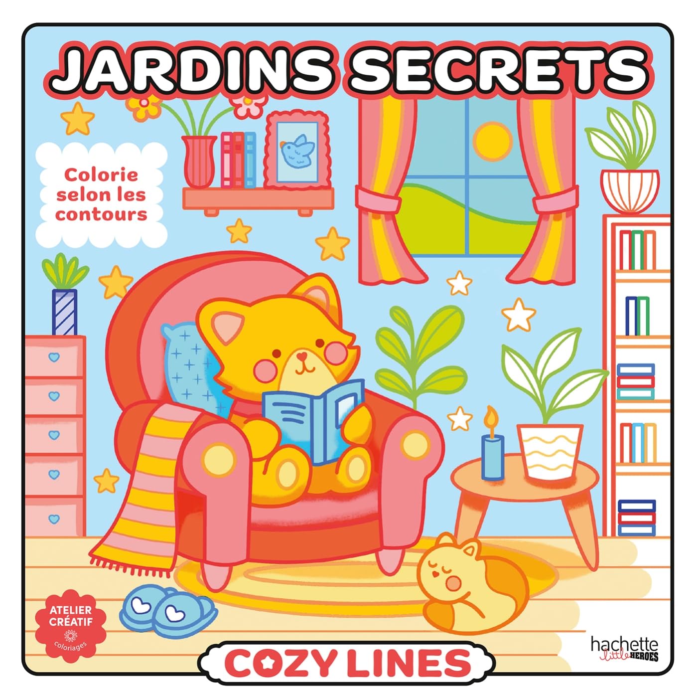 Cozy Lines - Jardins secrets: Colorie les zones selon la couleur du contour !
