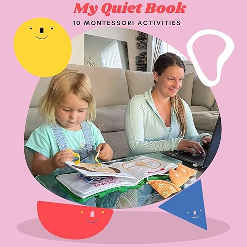 Miniatura 3 de My Quiet Book - Juguetes Montessori para niños de 1 a 3 años con 10 actividades, libro ocupado para niños pequeños de 1 a 3, juguetes de viaje para