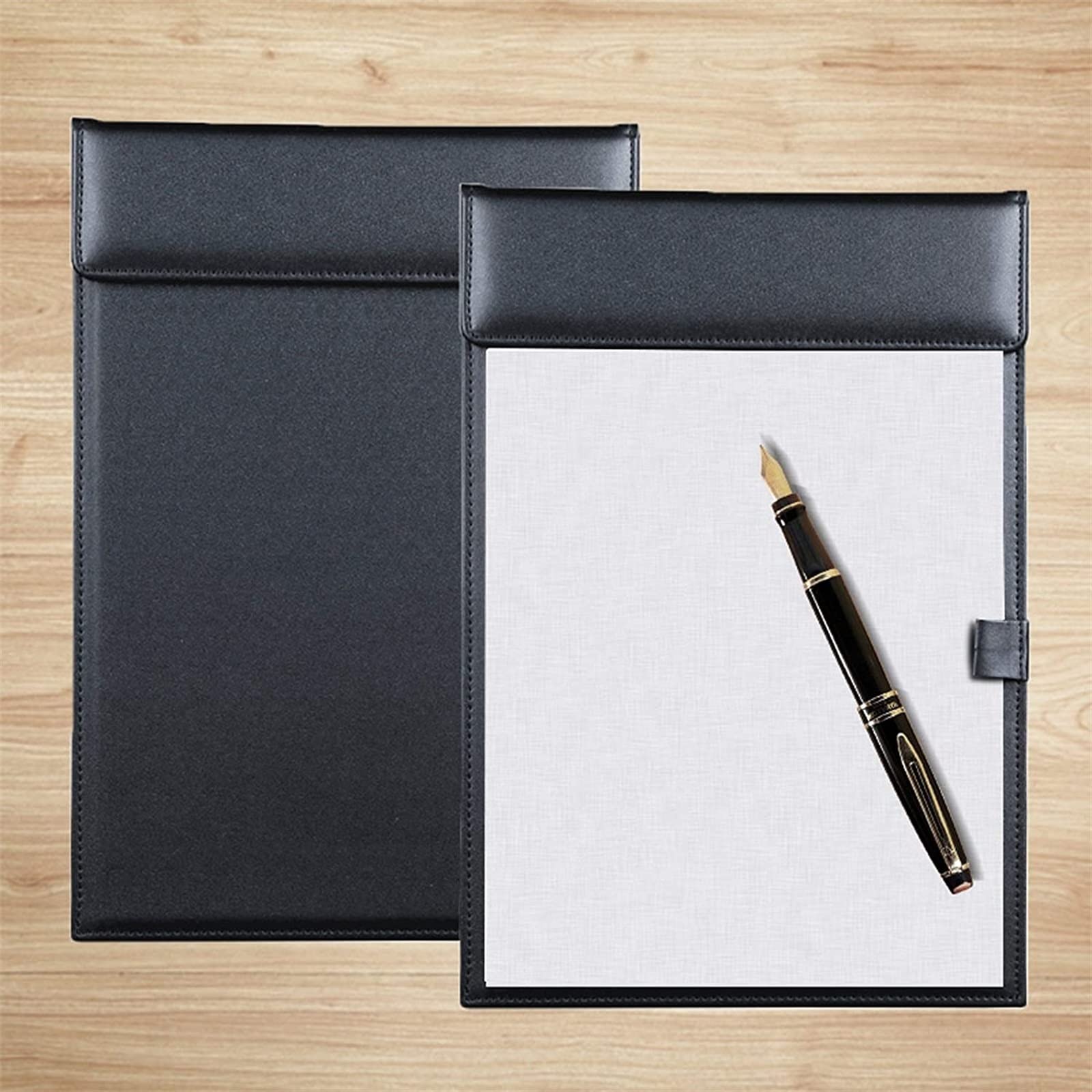 Organizer na dokumenty, schowek, rozmiar A4 i Letter, skórzane spotkanie biznesowe w biurze z obsadką do pióra, 2 opakowania