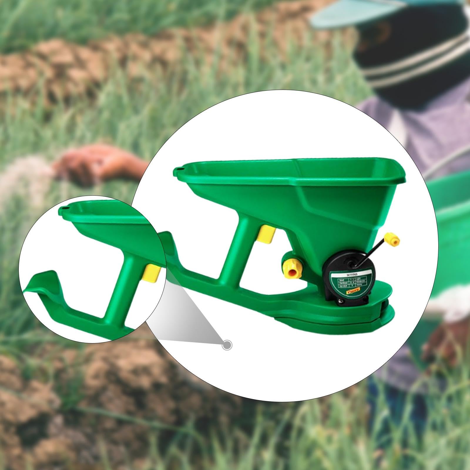 Spandiconcime Portatile per Semi, spandiconcime per fertilizzanti, Strumento per Il trapianto, Pratico ed efficiente, Robusto per e Attrezzi da