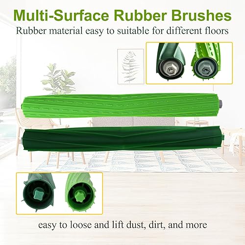 Miniatura 3 de 2 juegos de cepillos de rodillo, piezas de repuesto compatibles con iRobot Roomba S9 (9150) S9+ S9 Plus (9550), cepillos de goma duales