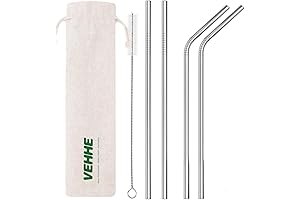 Reusable Metal Straws for Yeti RTIC Tumblers - 4 Pack Premium Stainless Steel Straws