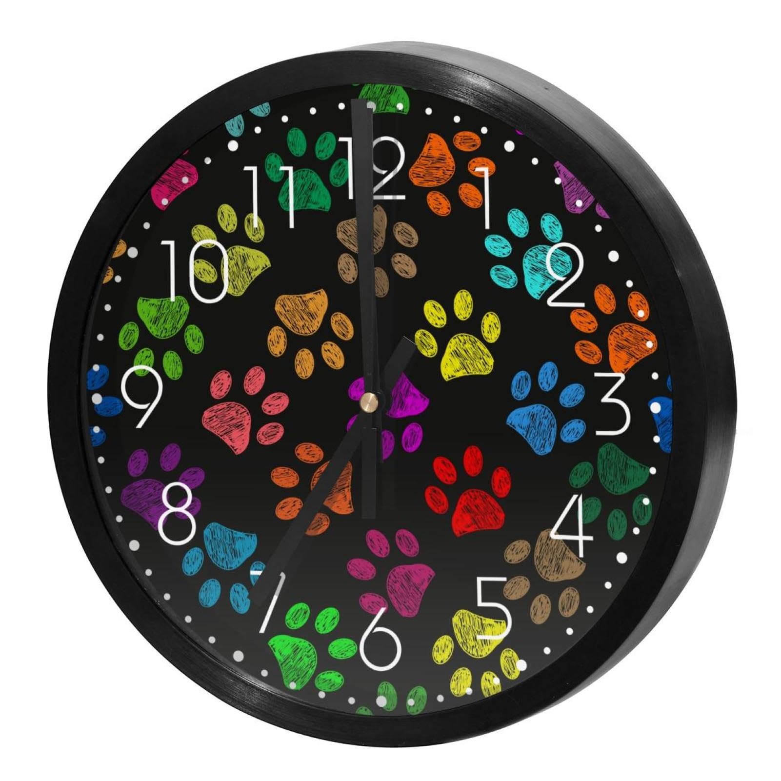 Horloge murale silencieuse pour cuisine et bureau au design coloré
