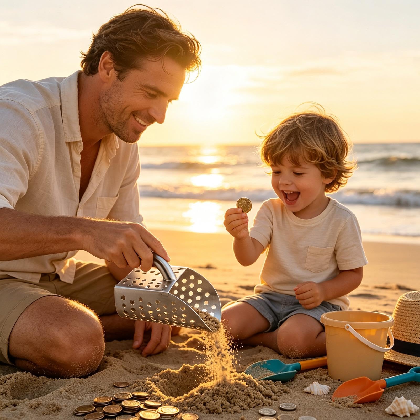 Plażowe Szufelki Piaskowe Wytrzymałe Narzędzie Ręczne ze Stali Nierdzewnej