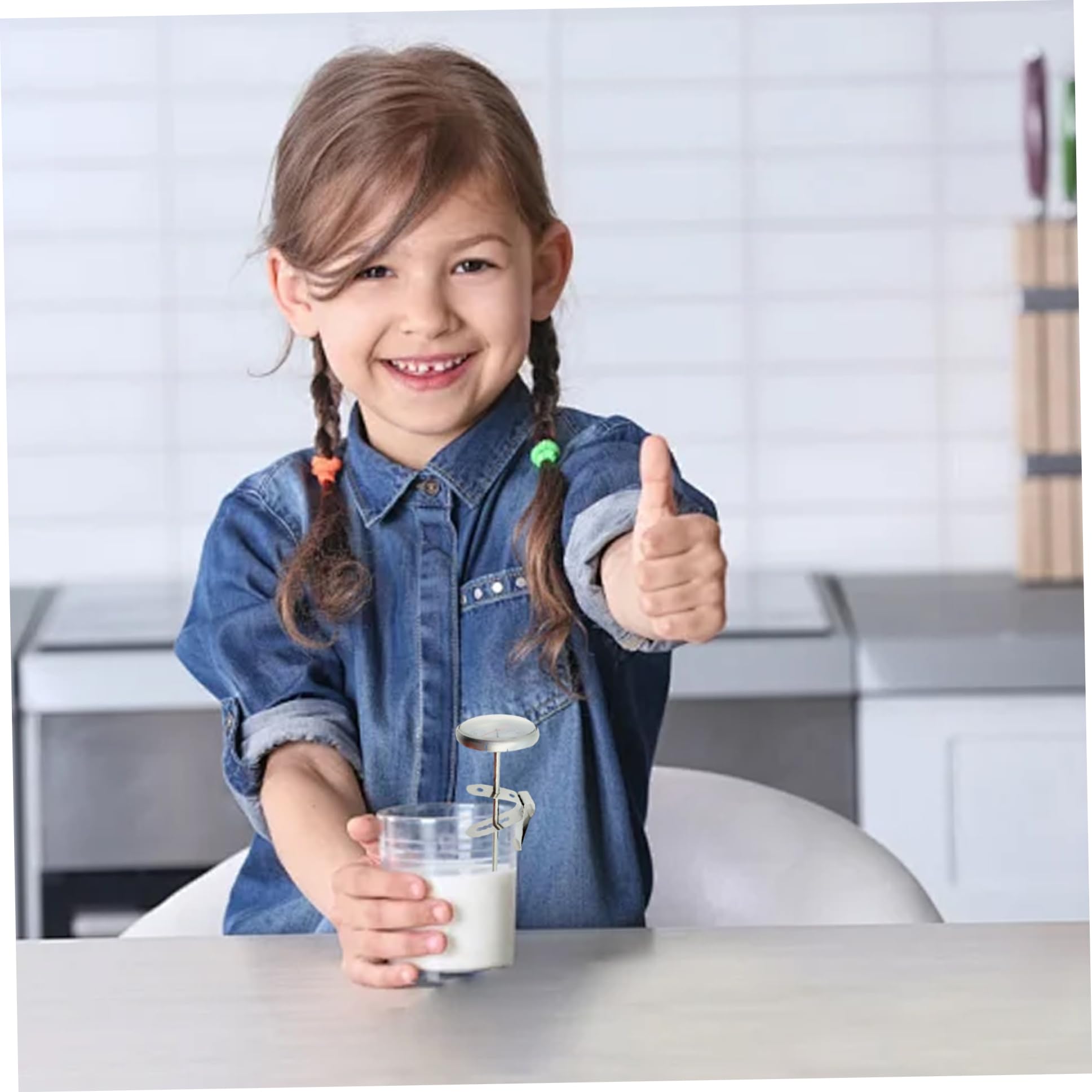 Nirelief Thermometer Probe Clip Multi-Hole Stainless Steel Meat Thermometer Clip Food Grade Grill Probe Holder for BBQ, Oven, Kitchen Grill Meat