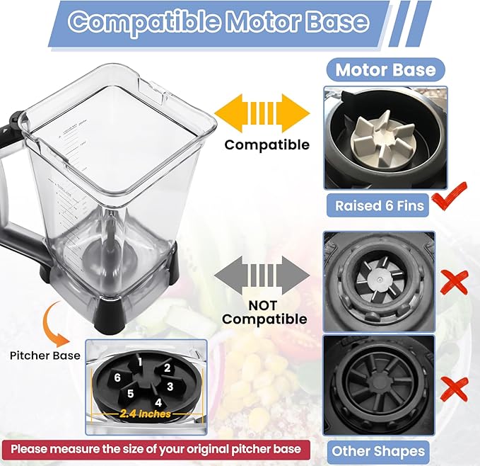 Jarra de repuesto 72 oz compatible con Ninja BL610 miniatura 4