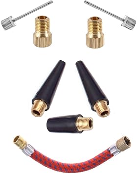 Presta Valve Adapter Air Compressor - Presta to Schrader Valve Pump Adapter | Air Pump Needles Balls Inflatables - Pump Adapter Bike Tire | Air Pump Nozzles Adapter Basketball Soccer