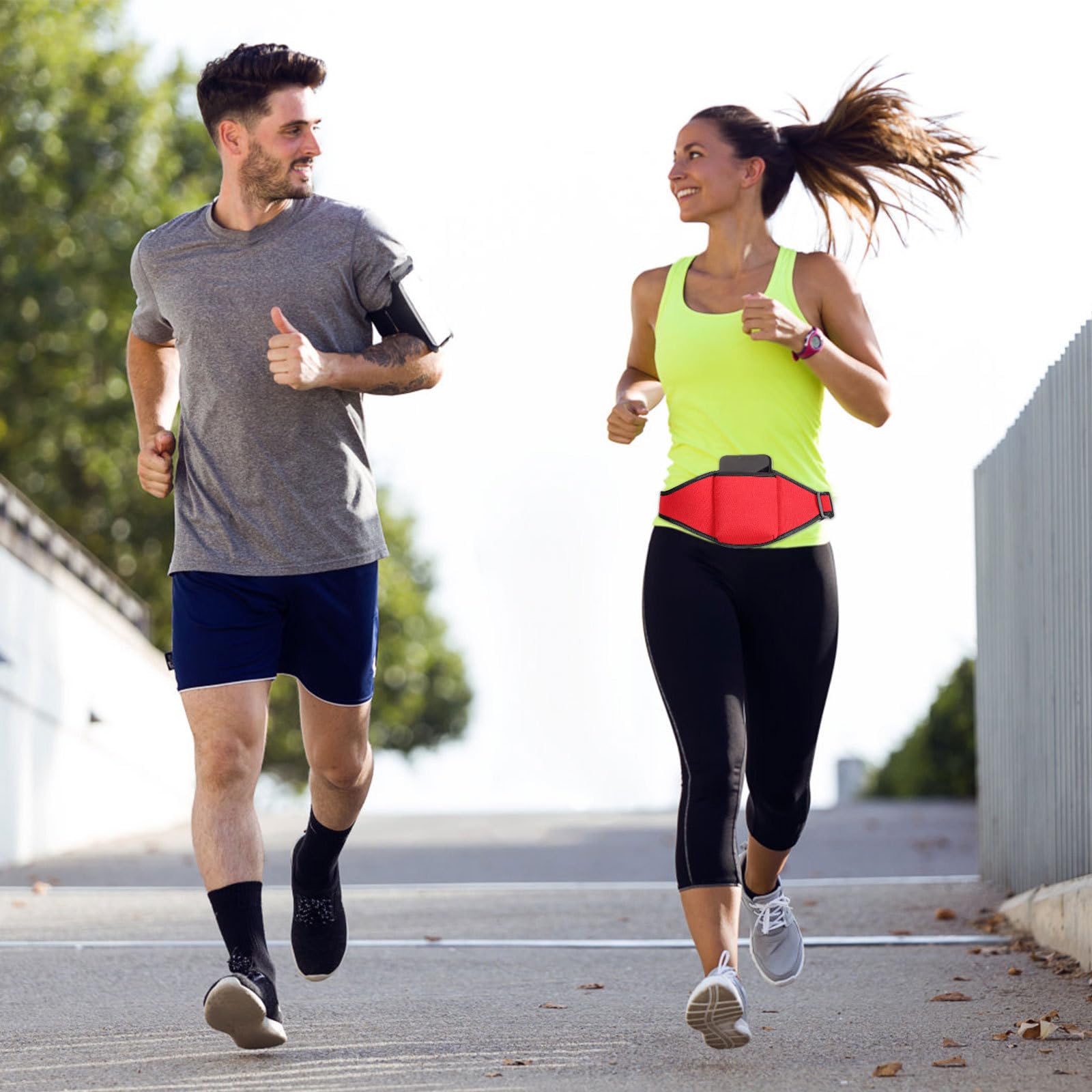 Borsa Cintura per Microfono Fitness in Fibra di Poliestere Rossa, Portamicrofono Sicuro e Discreto per Sport e Palcoscenico