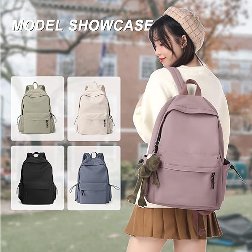 Miniatura 6 de Mochila ligera Mochila impermeable para estudiantes de secundaria, A-Violeta, Mochilas Daypack