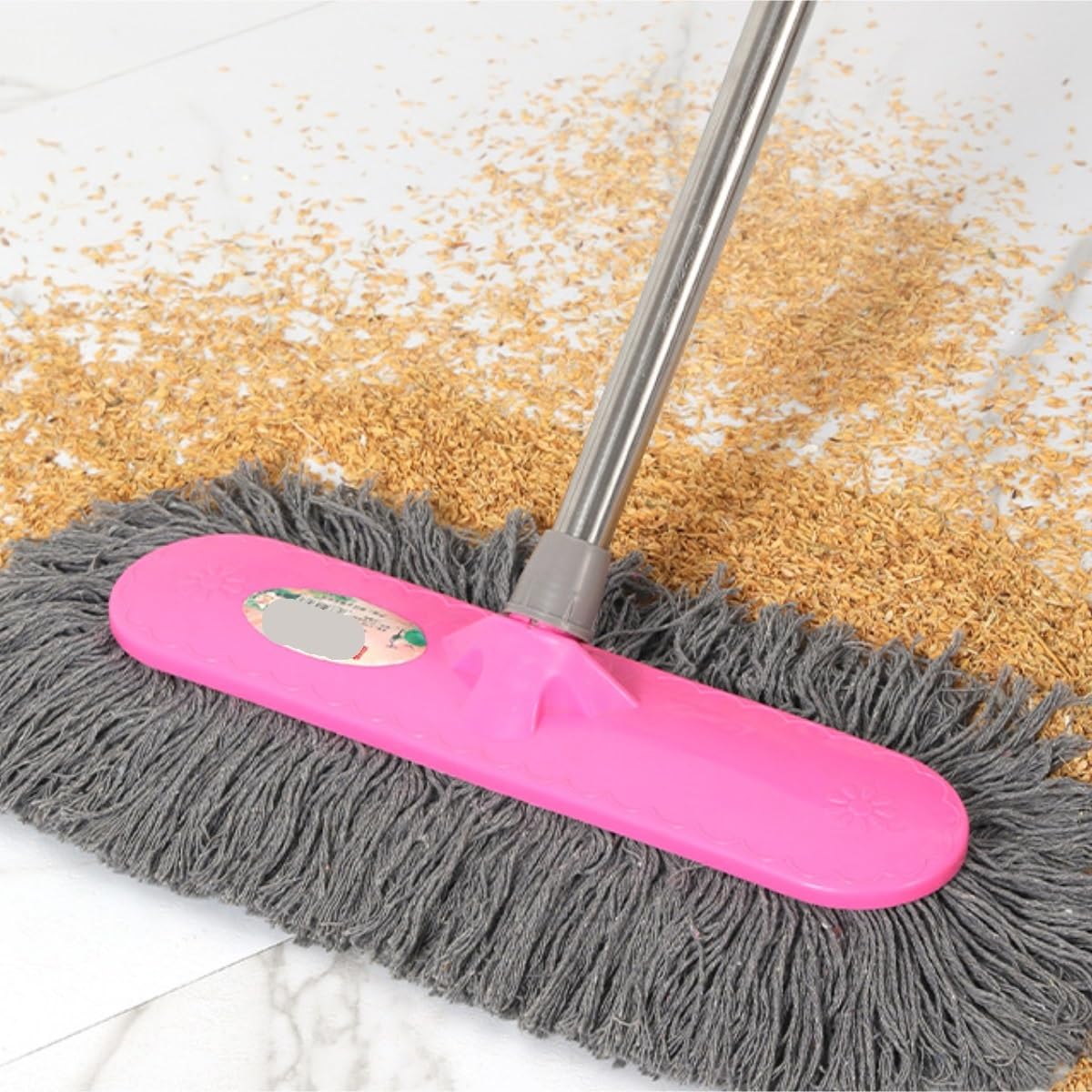 Fregona Mopa Fregona De Limpieza De Manos Libres For Hoteles con Hilo De Algodón Plano For El Hogar Que Ahorra Trabajo Fregona para Limpieza(40cm)