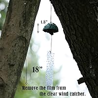 Vista 2 de Carillón de viento japonés de hierro fundido para exteriores, adorno para jardín, patio y balcón, decoración de campana de viento de metal colgante