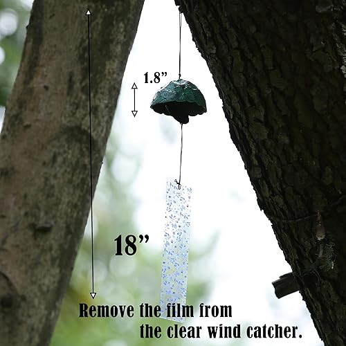 Miniatura 2 de Carillón de viento japonés de hierro fundido para exteriores, adorno para jardín, patio y balcón, decoración de campana de viento de metal colgante,