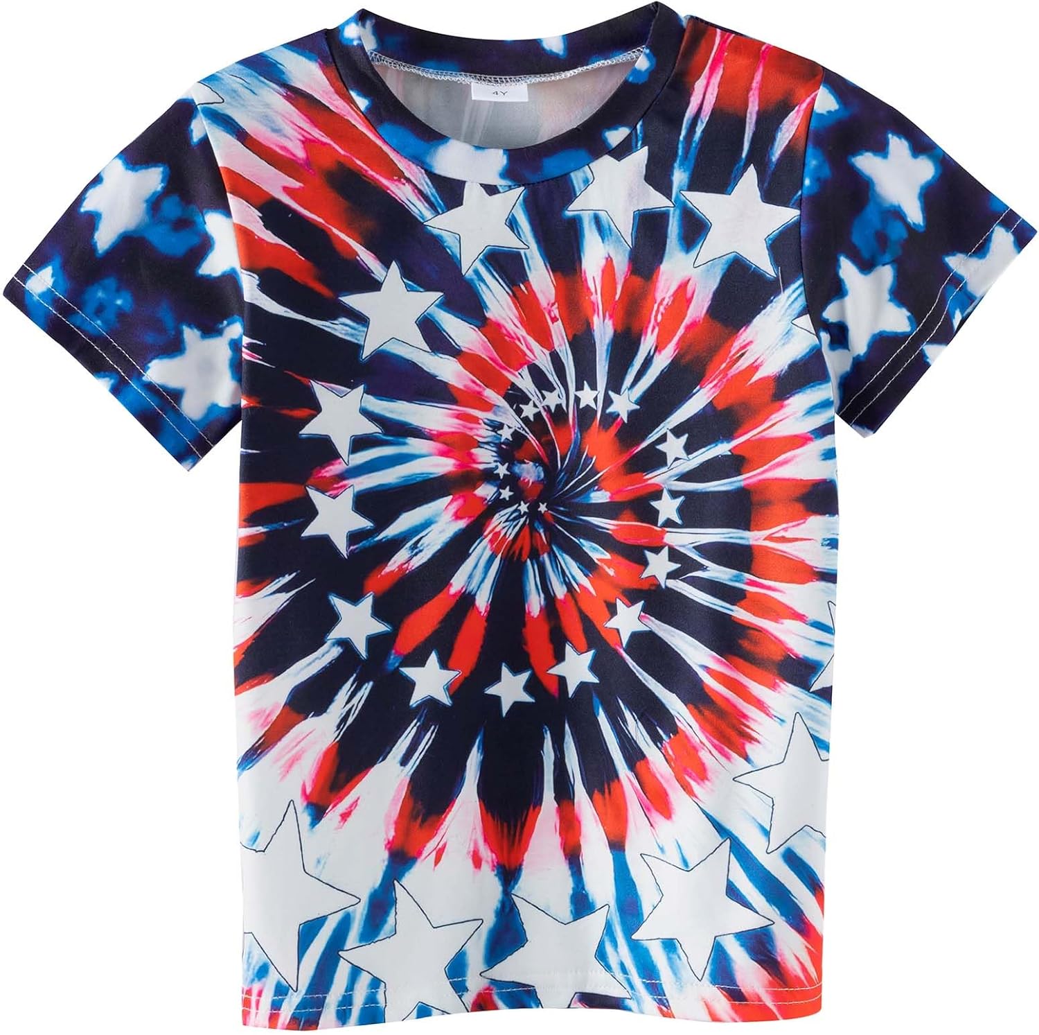Boys Girls 4th of July T-Shirt American Flag Tees Kids Toddler Short Sleeve Tee Shirts 4-10 Years