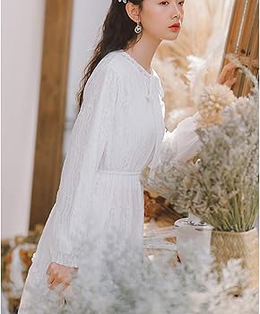 Amazon.co.jp: [KANNA] レディース レースワンピース 長袖 レース