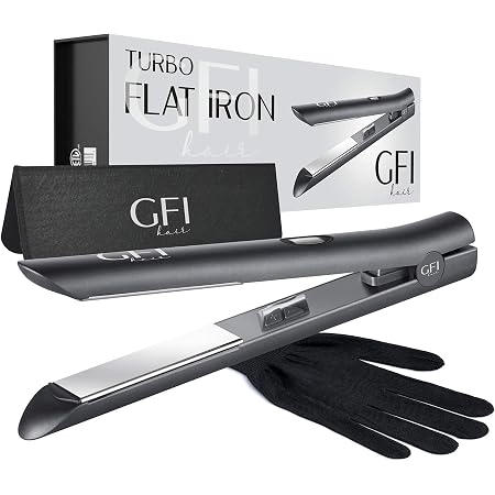 Amazon.com: GFI Plancha de pelo - Elemento calefactor turbo - Plancha plana  de titanio, endereza y riza cualquier tipo de cabello, control de  temperatura, bolsa y guante incluidos : Belleza y Cuidado Personal