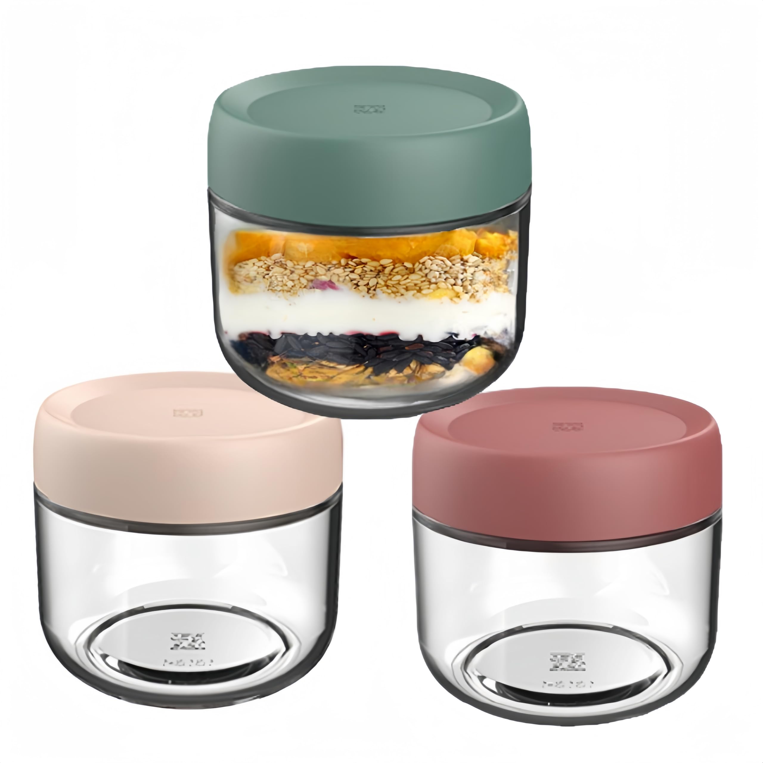 MEETOZ Glass Jars with Lids,Overnight Oats Containers with Screw Lid,Reusable Small Mason jars for Food Spice Fruit Sauce Cereal Snacks Storage (3 pack 10oz)