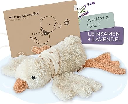 BJORKI Wärmekissen Baby & Kinder - Kuscheltier Wärmekissen mit Leinsamen Füllung für die Mikrowelle