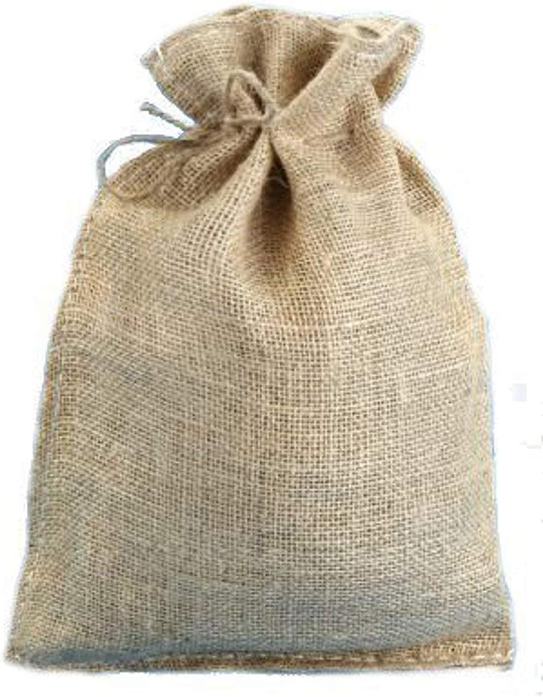 10" x 14" Natural Burlap Bags with Jute Drawstring (25) - Large Burlap Pouch Sack Favor Gift Bag for Showers Weddings Parties and Receptions - 10x14 inch