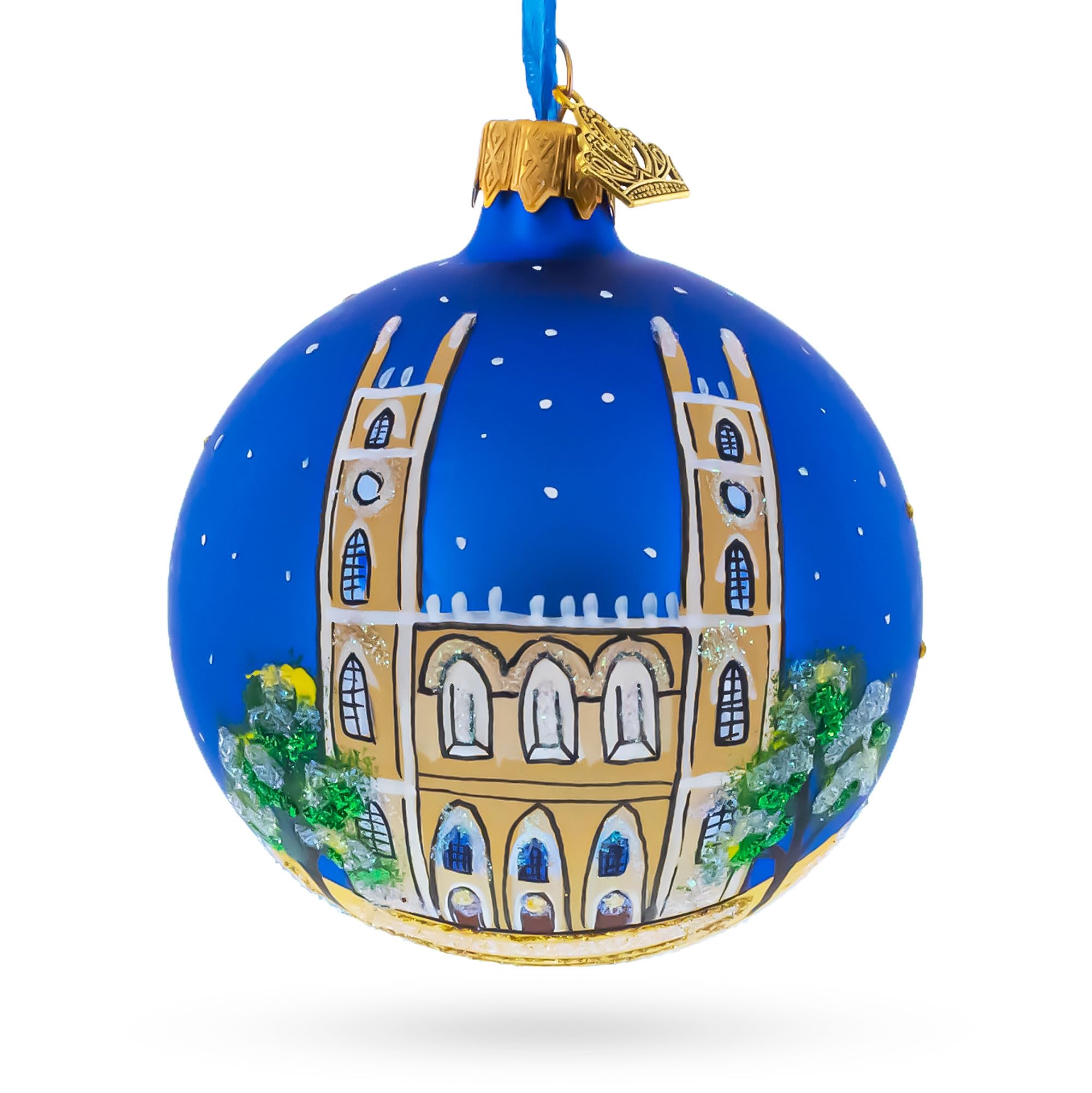 Boule de Noël Montréal Notre-Dame en verre soufflé prestige