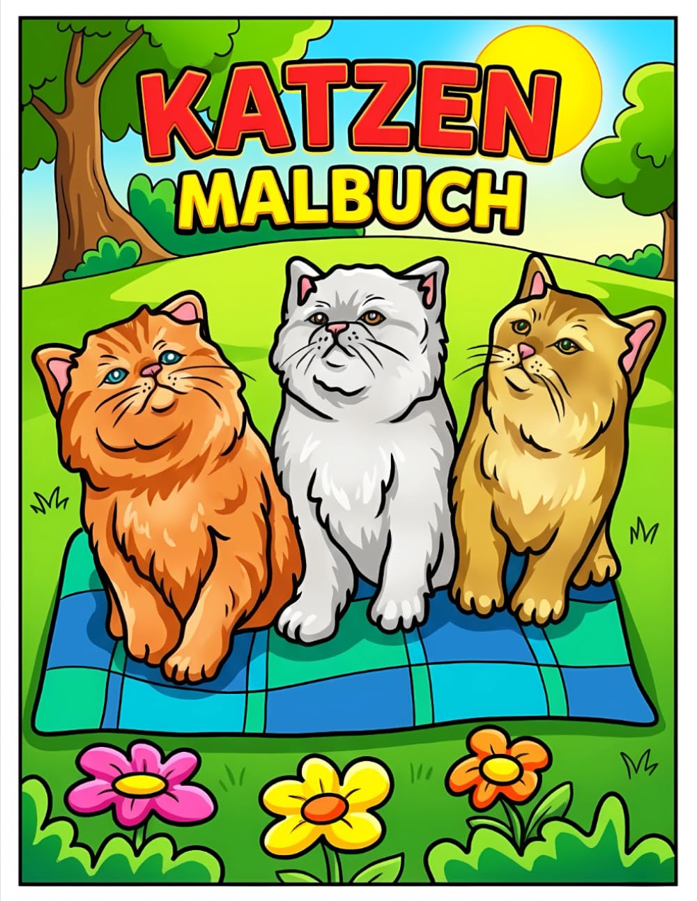 Katzen Malbuch: Niedliche und humorvolle Illustrationen für entspannte Pausen, kreative Aktivitäten und liebevolle Geschenkideen