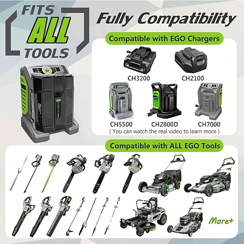 Miniatura 3 de FSKE Reemplazo de batería de 56V 5.2Ah para batería EGO 56V BA2800 BA1400 BA4200 BA2800T BA1400T Batería de iones de litio de 56 voltios