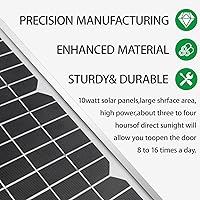 Vista 3 de Kit de panel solar de 10 vatios compatible con abridores automáticos Mighty Mule de reemplazo # FM123