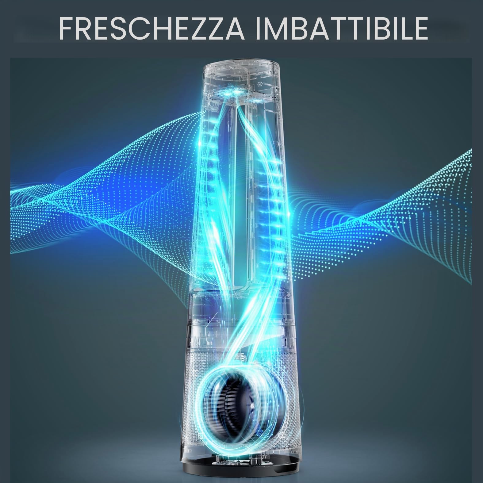 Rowenta Eclipse 3 in 1 Ventilatore purificatore, purifica, riscaldamento, ventilazione, silenzioso, potente, multi-oscillazione, 12 velocità, timer, partenza ritardata QU5062F0