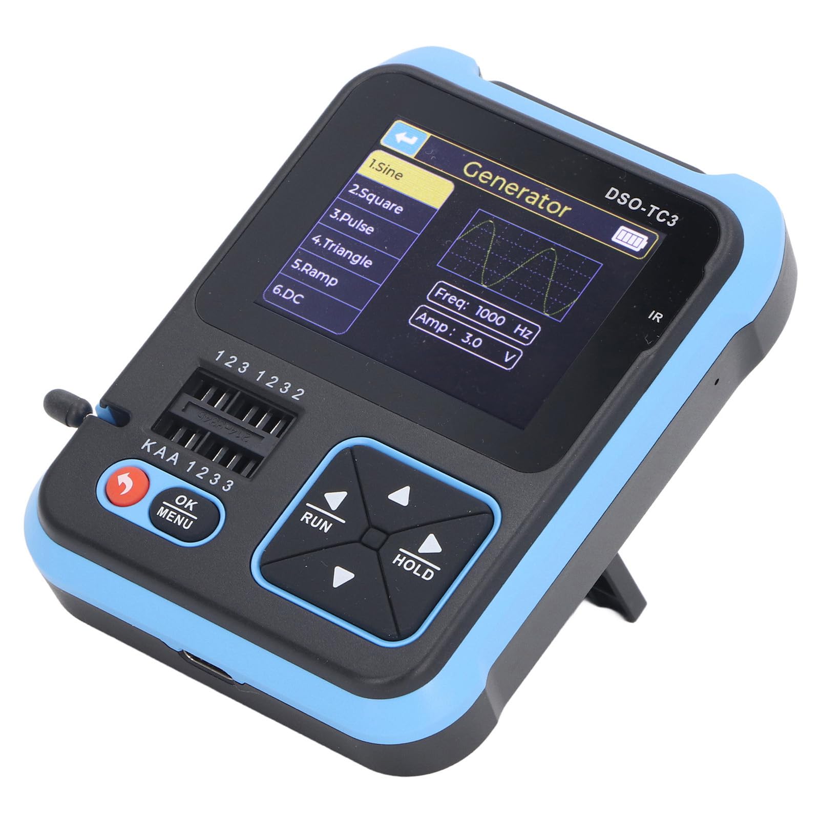 DSO TC3 Osciloscopio 3 en 1 Osciloscopio Portátil Digital Mini ABS