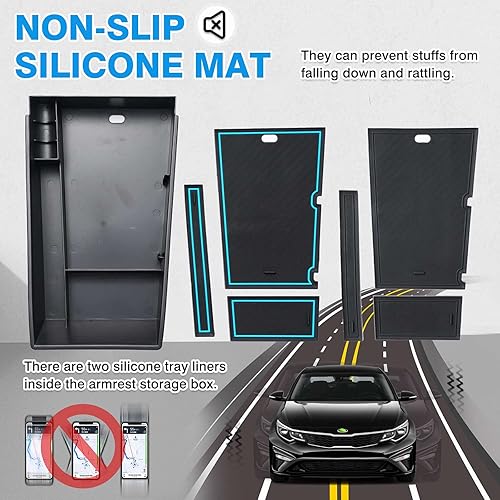 Miniatura 3 de Karltys Organizador de consola central para Kia K5 2021-2023 2024, accesorios K5, caja de almacenamiento para reposabrazos K5, bandeja de inserción