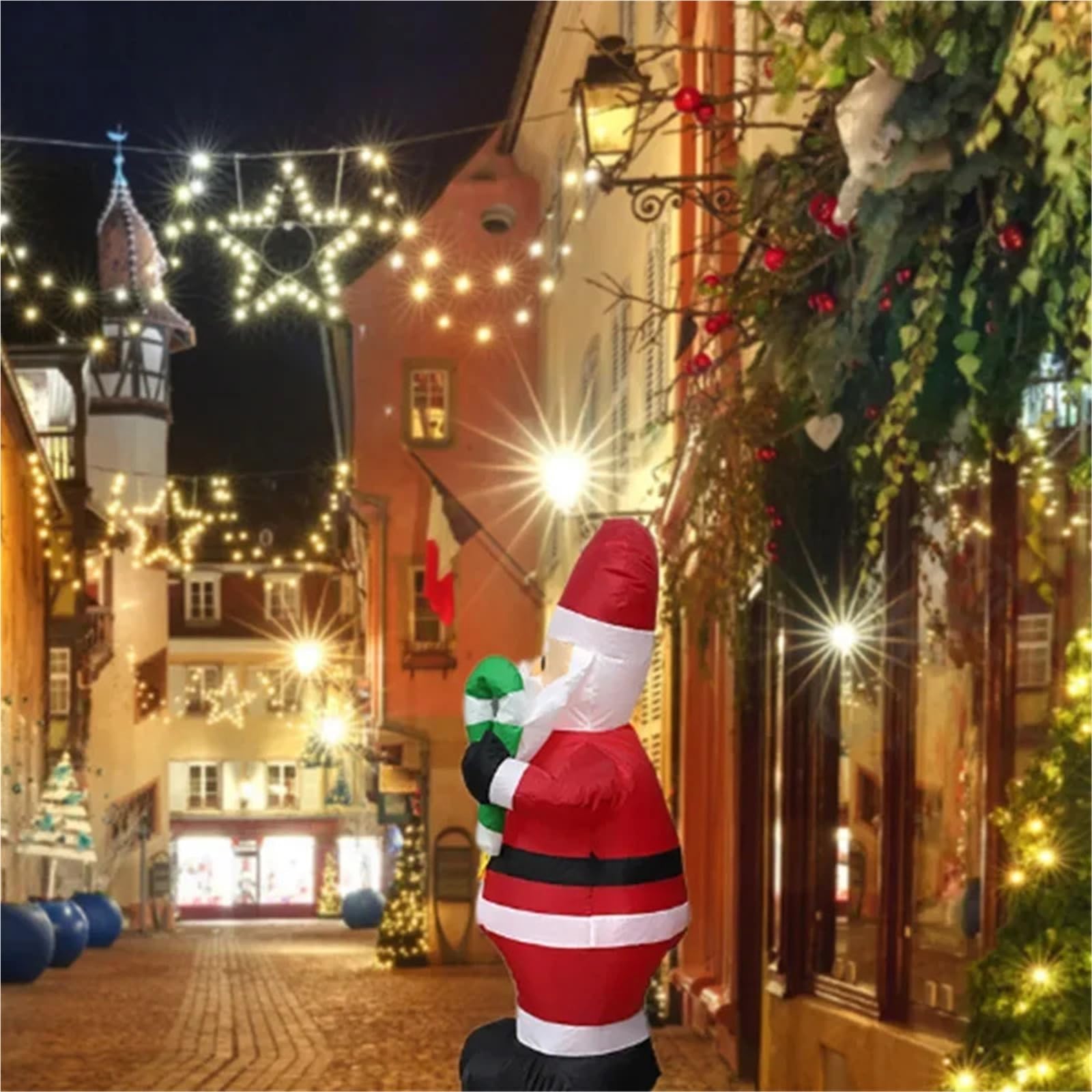Décoration de Noël Gonflable Bonhomme de Neige Pingouin Lumineux for intérieur et extérieur, décoration de Jardin à Faire soi-même for Le Nouvel an