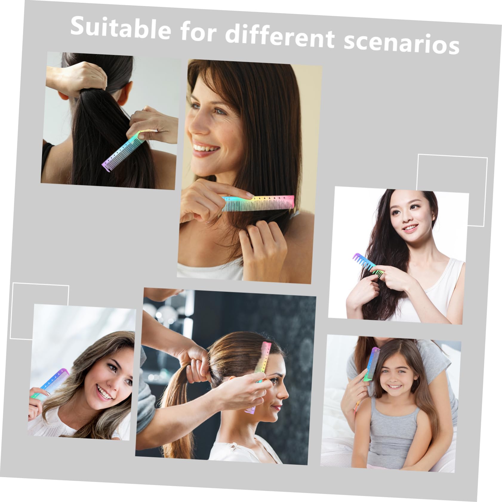 MAGICLULU 9 Stk Friseurkamm Haarkamm Kamm Für Friseursalon Haarshampoo-bürste Scheidekamm Spießkämme Profi Rattenschwanzkamm Friseurkamm Zubehör Haarwaschkamm Locken Regenbogenkamm Plastik