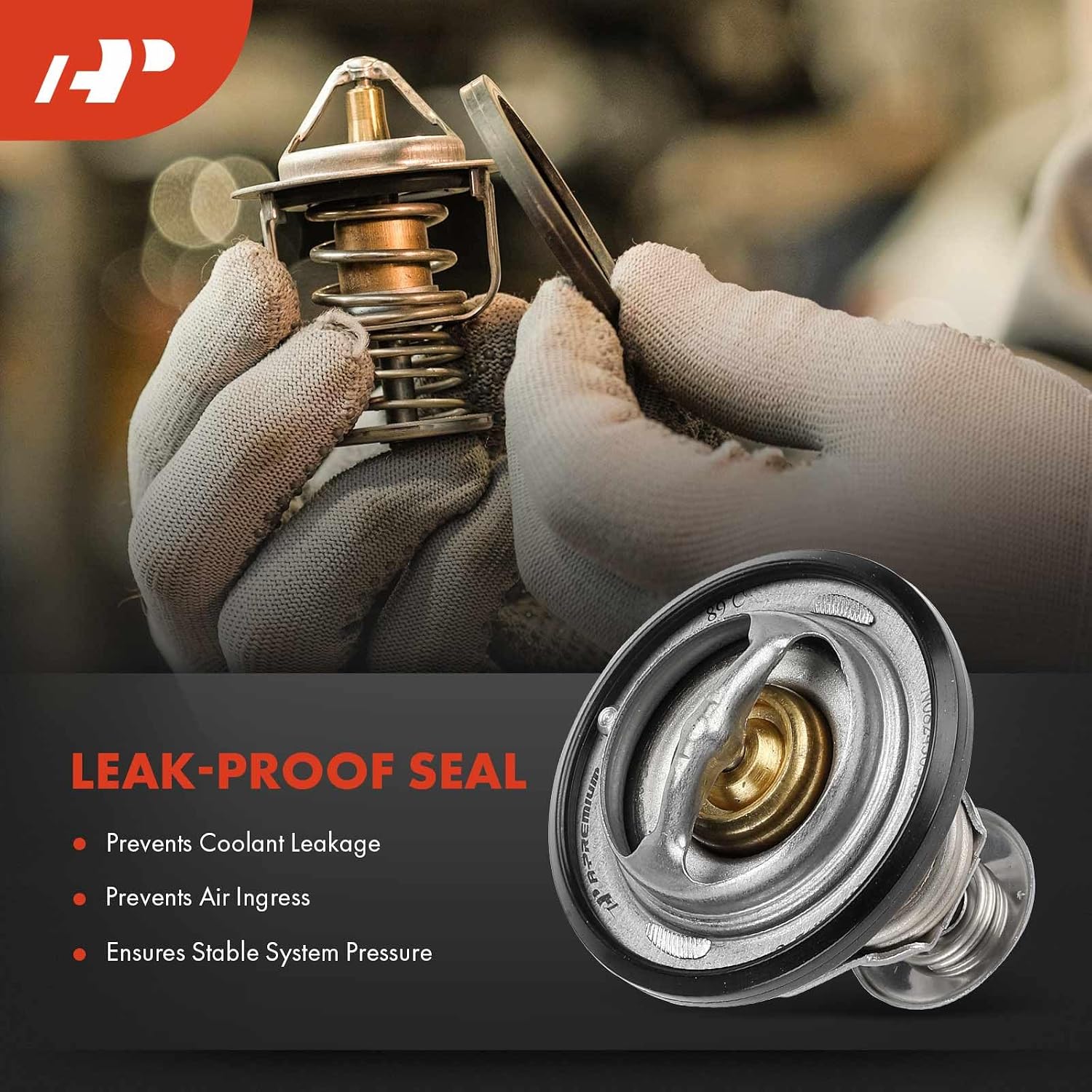A-Premium Engine Coolant Thermostat with Seal Compatible with Toyota, Ford, Mitsubishi, Lexus, Scion, Pontiac, Dodge & Eagle Models - Camry, RAV4, Taurus, Outlander, ES250, tC, Vibe, Colt, Summit