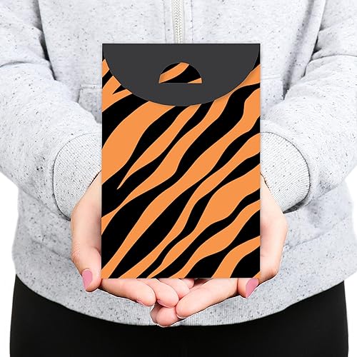 Miniatura 8 de Big Dot of Happiness Tiger Print - Bolsas de regalo de selva - Cajas de regalos para fiesta - Juego de 12