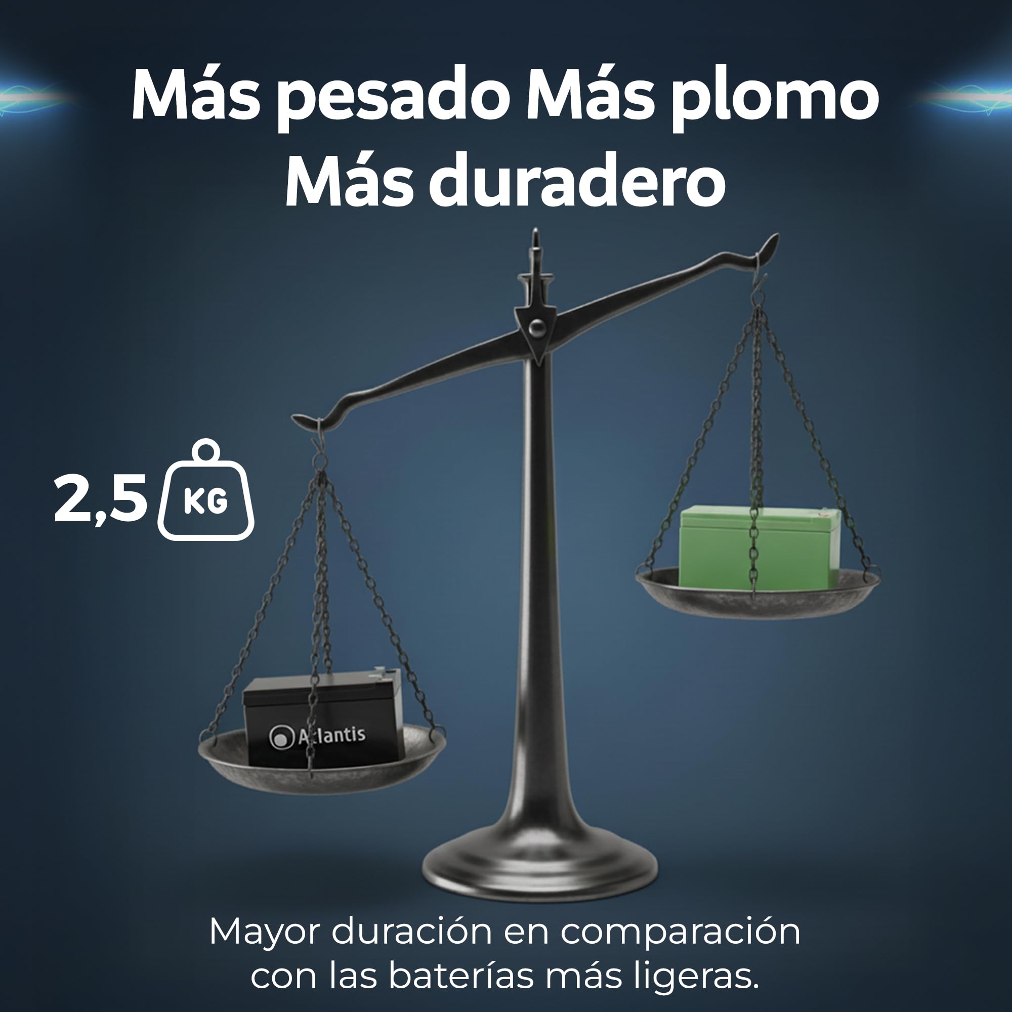 Atlantis batería de Plomo hermética (VRLA) 12 V 9 Ah, para Sistemas de alimentación ininterrumpida (SAI), videovigilancia, Alarma, Movilidad eléctrica, Juguetes, faston F2 6,3 mm, A03-BAT12-9.0A