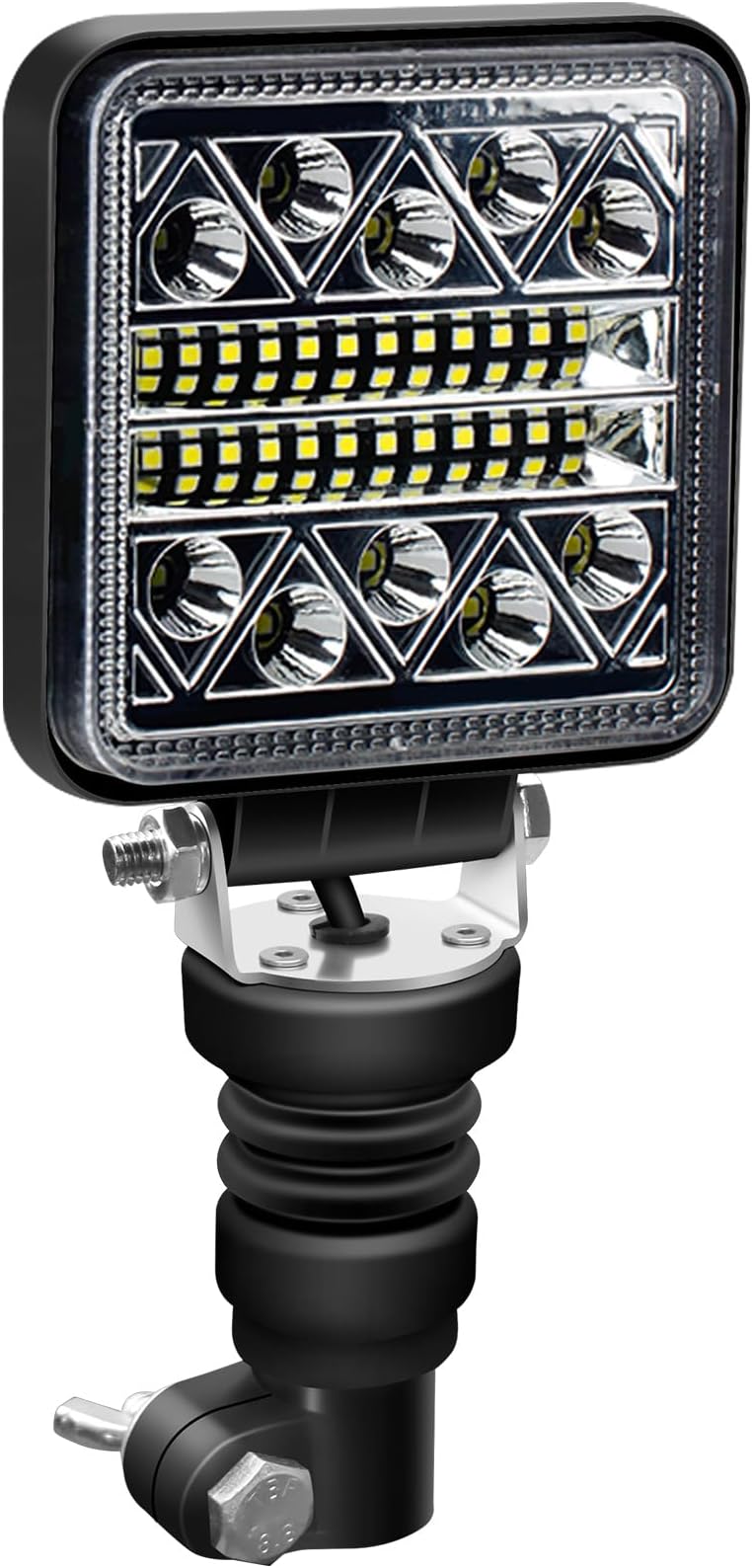 AnTom 102W LED Work Light, 24mm DIN Rotating Beacon Holder - IP68-12/24V - Flexible