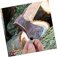 Vista 6 de Cabilock Martillo redondo de metal para mango de hacha mango martillo redondo fácil de instalar para trabajadores de la construcción