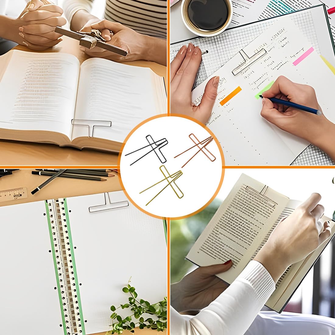 4 pezzi Clip per Libro Musicale Supporto per Spartiti Clip per Spartiti Accessori Kit Cartella dei Punteggi Clip per Musicali Nota Musica Score Clip per Spartiti per Pianoforte Libri Note