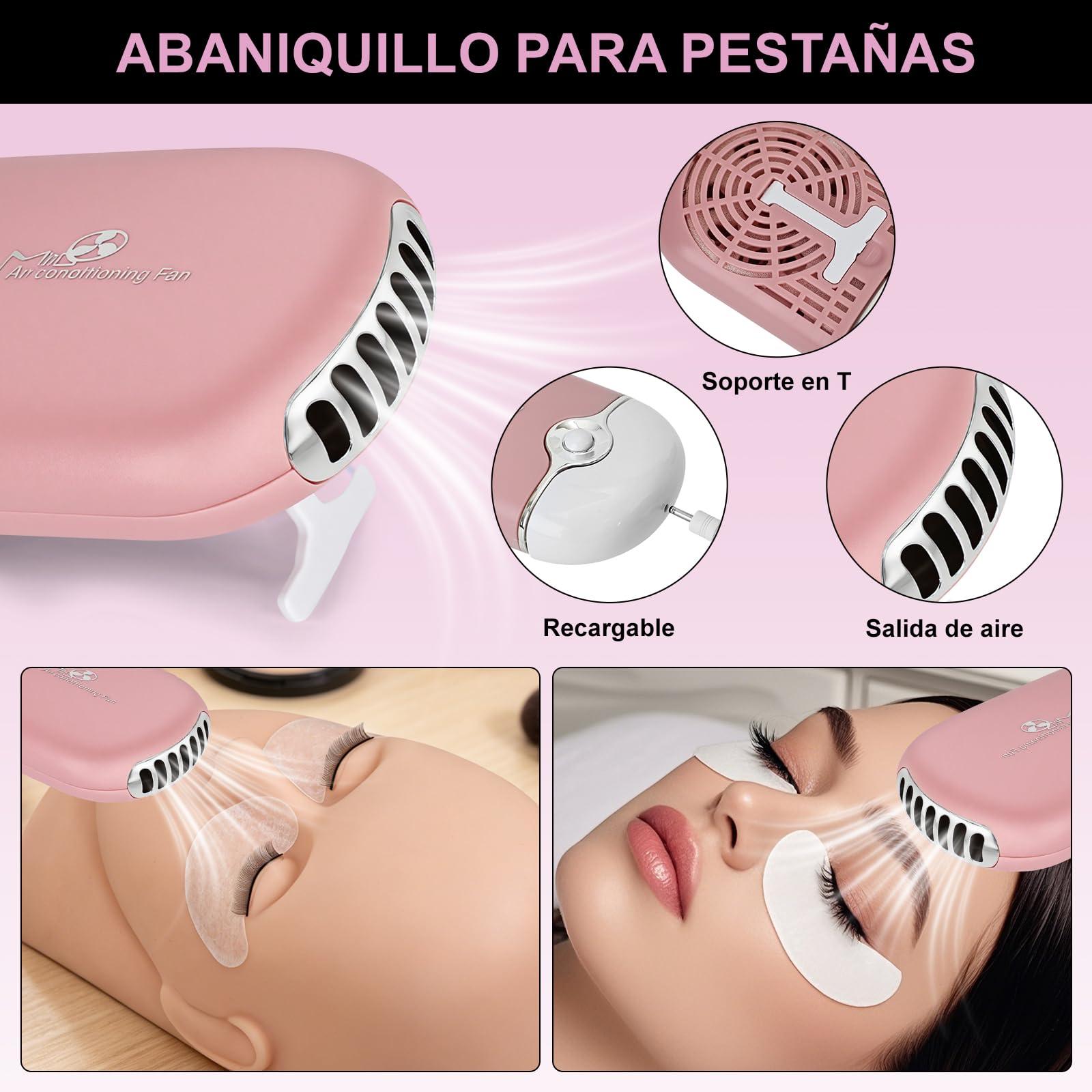 Kit Extensión de Pestañas Profesional Completo - Incluye Maniquí de Práctica Realista, Ventilador USB, Pinzas, Pegamento- Set Ideal para Principiantes y Técnicos de Pestañas