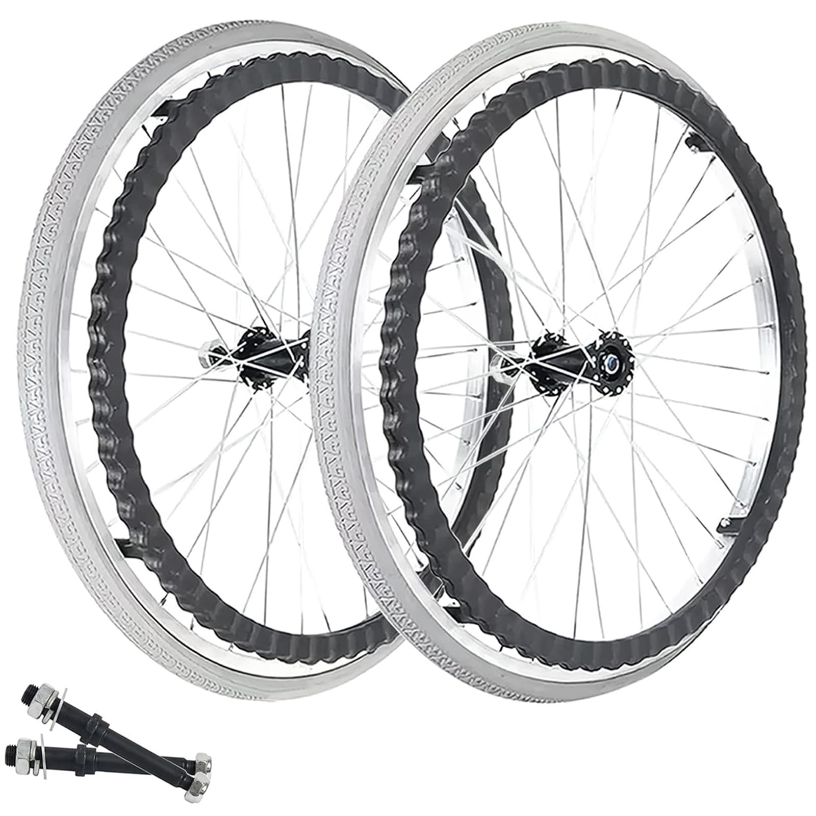 Ruedas para Sillas De Ruedas 2 Pc 24 Pulgadas Rueda Trasera De La Silla De Ruedas Recambio De Ruedas De Repuesto Prueba De Pinchazos Macizos Ruedas para Sillas De Ruedas