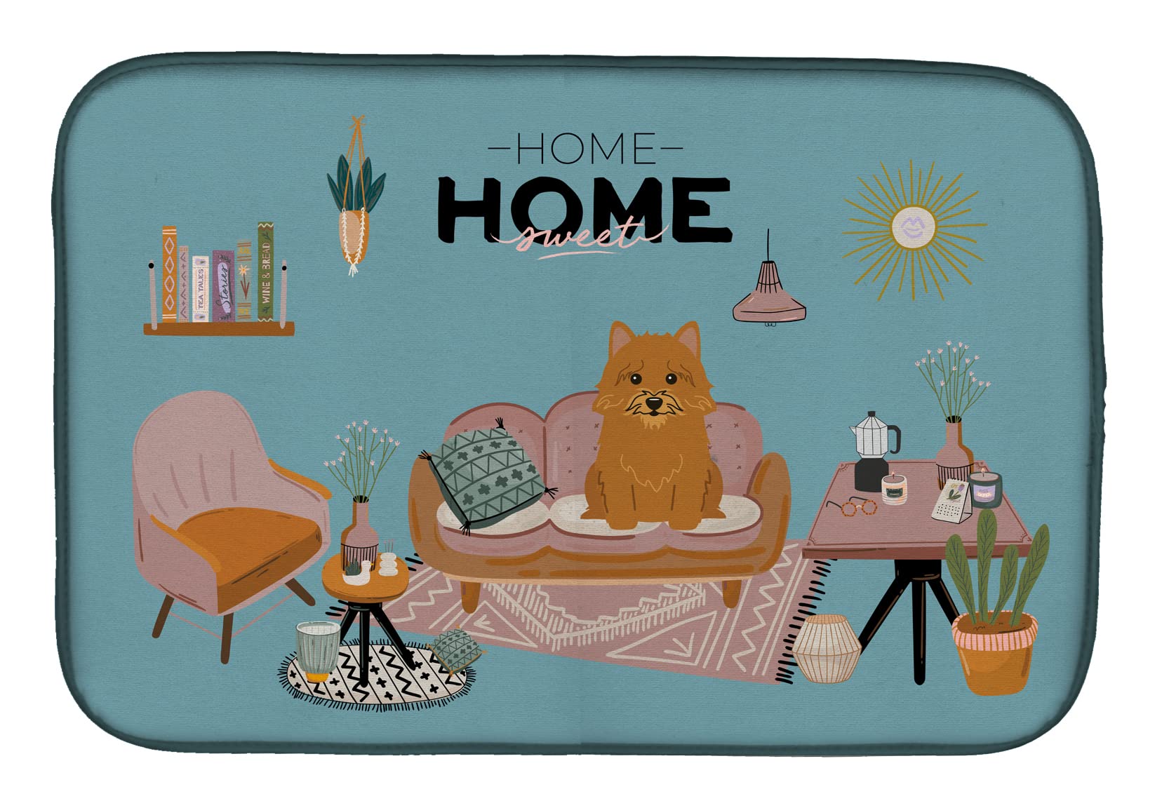 Tapis de séchage haut de gamme Norwich Terrier en polyester résistant CK7865DDM