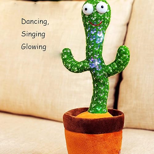 Miniatura 6 de Juguete de cactus bailarín 2023 Bluetooth [reproduce tus canciones] Graba repitiendo lo que dices, juguete recargable de cactus que habla y canta,