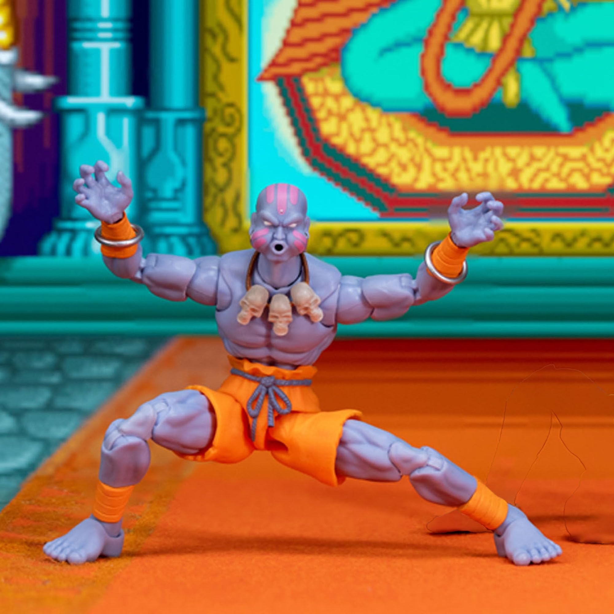 Jada Street Fighter II Figura Dhalsim Player 2 Deluxe, edición Limitada Next Level, Escala 1:12, 17 cm, Accesorios Intercambiables, Licencia Oficial (9336690314R00)