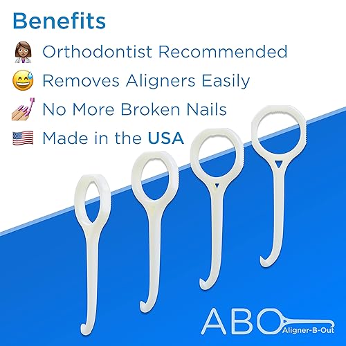 Miniatura 9 de nCase Aligner-B-Out  Paquete de 4 variedades vibrantes  Herramienta removedor Invisalign y herramienta removedor de alineadores  Accesorios