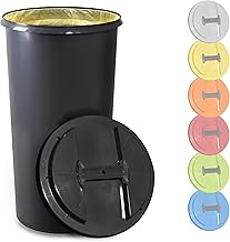 KUEFA BSC 60L Mülleimer, Müllsackständer, Gelber Sack Ständer inkl. Klemm-Ring für Müllbeutel, extra robust, UV- und witterungsbeständig, Sammelbehälter für Pfandflaschen und Leergut (Grau)